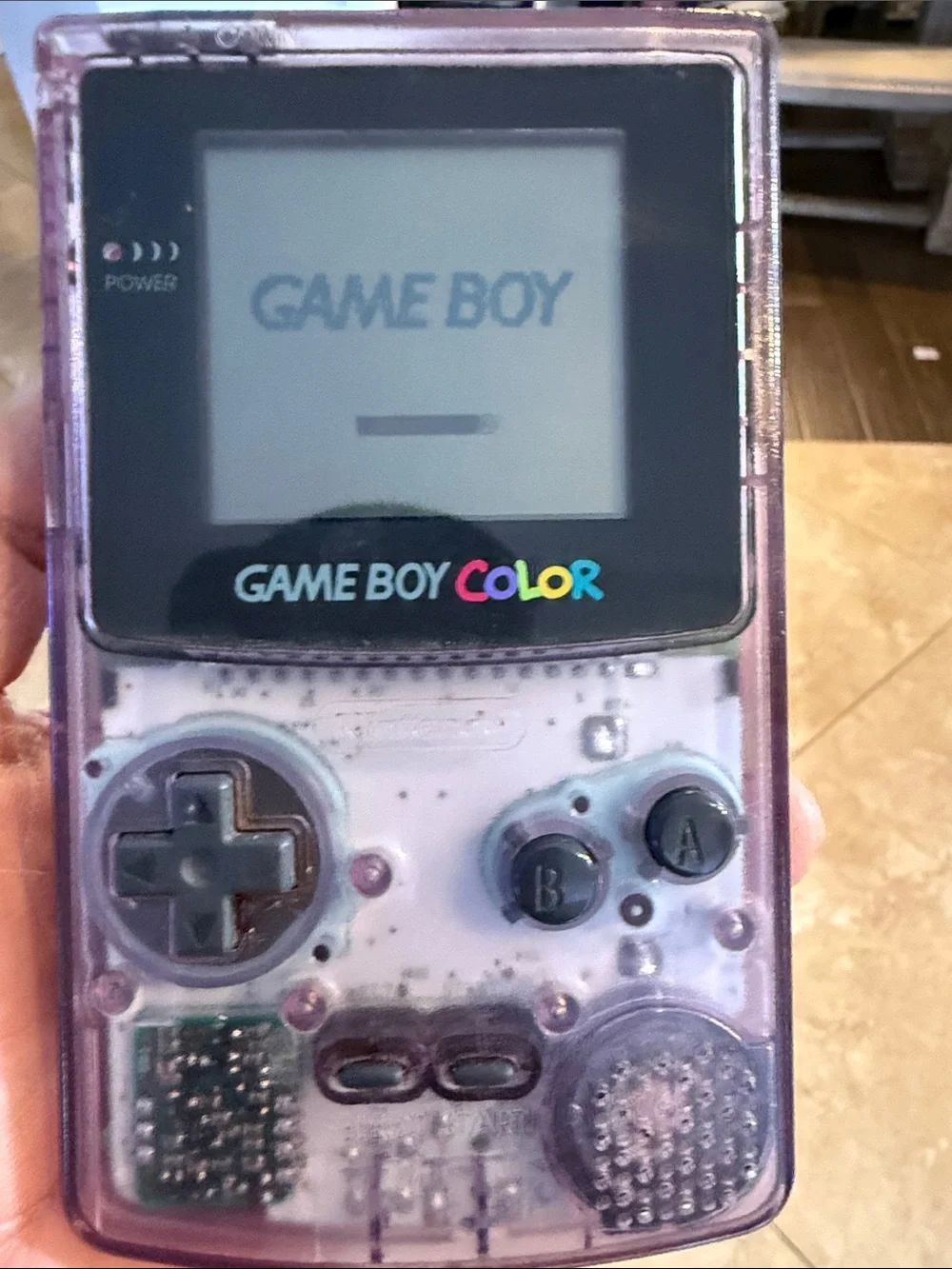 Vintage Nintendo Game Boy Color - Atomic Purple Clear Shell
